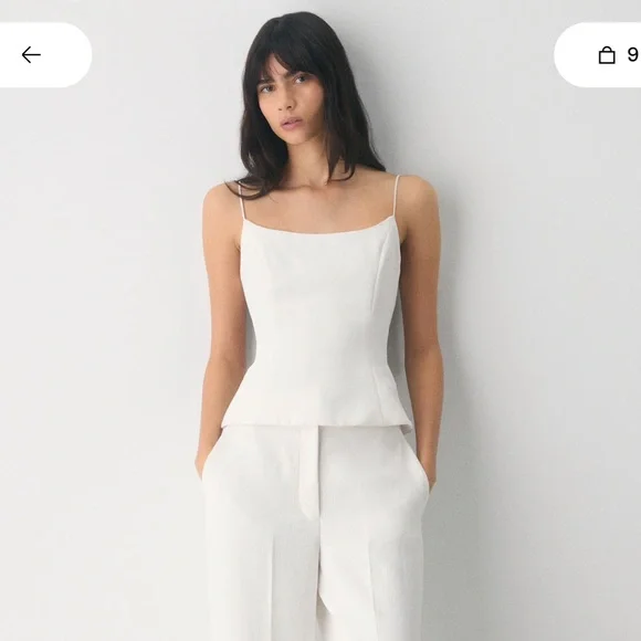 Aritzia Altar Bustier - Crepette™ in birch NWT - Picture 1 of 5